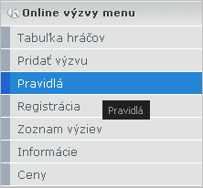 Online menu